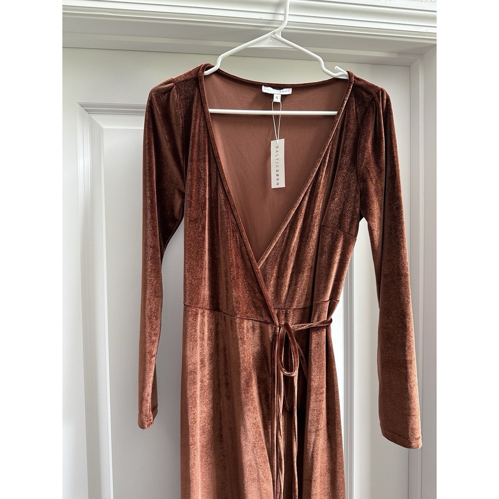 Baltic Born Brown Velvet Maxi Dress
